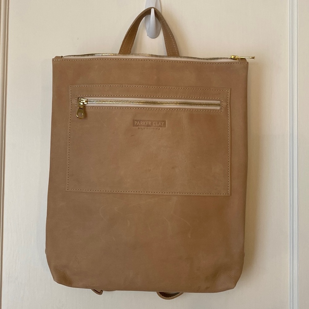 Parker clay leather backpack